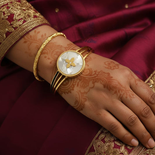 1455-Pretty Precious Anti-Tarnish Openable Stainless Steel Kada for Women & Girls | Western Openable SS Kada | Designer Bracelet
