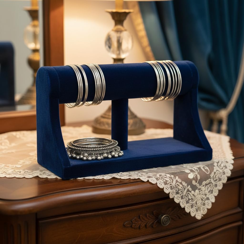 810549- Pretty Precious Silver Bangle Set, Metal Bangles with Ghungroo Bells, Oxidized Finish, Traditional Indian Jewelry, Multiple Piece Set-Size 2.6