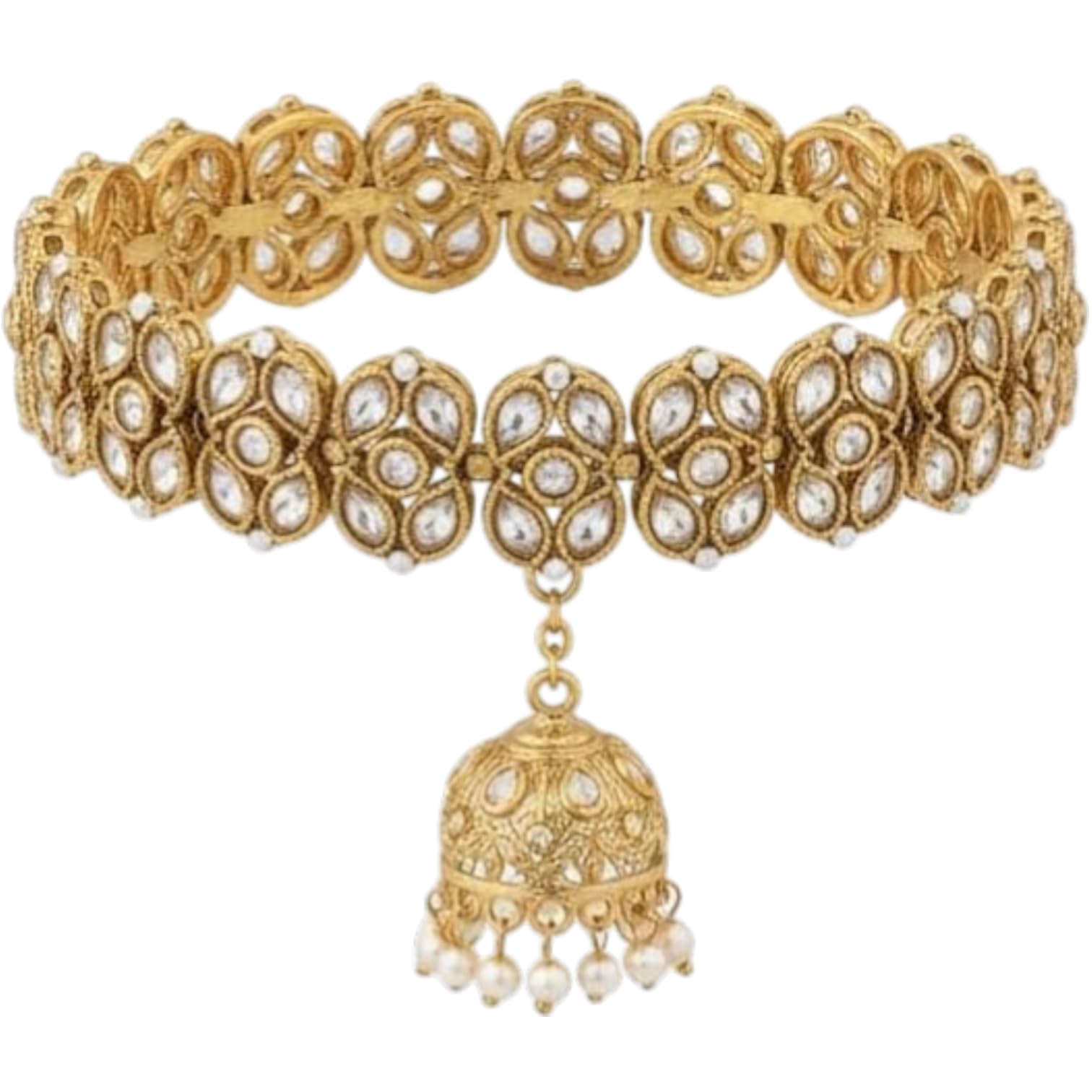 American Diamond Bracelet for Women | Gold Plated AD Adjustable Bracelet | Elegant Statement Bracelet for Party, Wedding & Festive Wear
