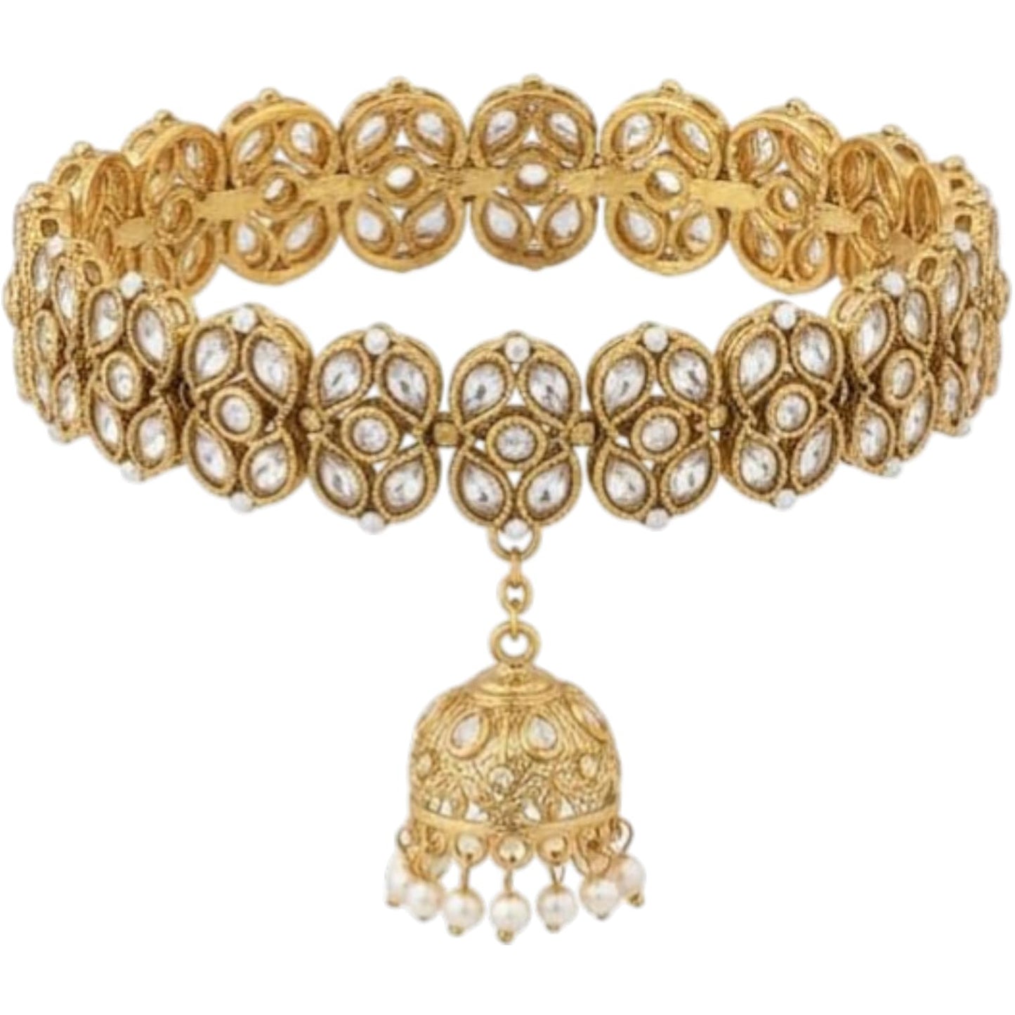 American Diamond Bracelet for Women | Gold Plated AD Adjustable Bracelet | Elegant Statement Bracelet for Party, Wedding & Festive Wear
