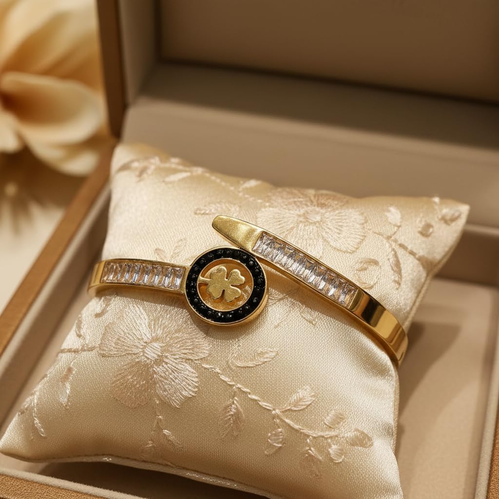 1451-Pretty Precious Anti-Tarnish Openable Stainless Steel Kada for Women & Girls | Western Openable SS Kada | Designer Bracelet