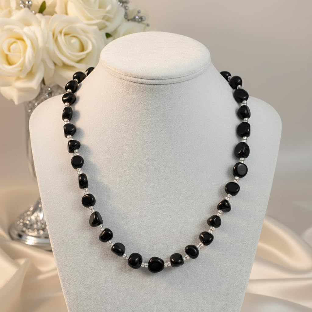 90172-Pretty Precious Beaded Necklace Mala for Women & Girls | Elegant Crystal Bead Chain | Traditional & Western Fashion Jewellery | Lightweight Statement Jewellery-Assorted Colours