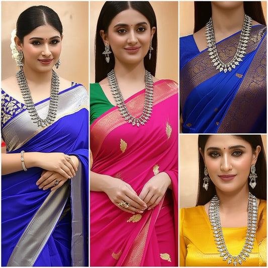 804612 Trendy Necklace With Oxidised Plating