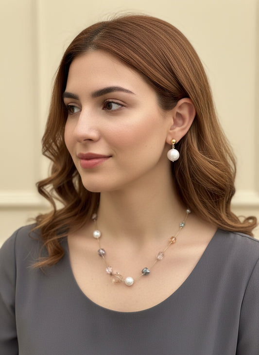 B25114 Cubic Zirconia Classic Mala Necklace