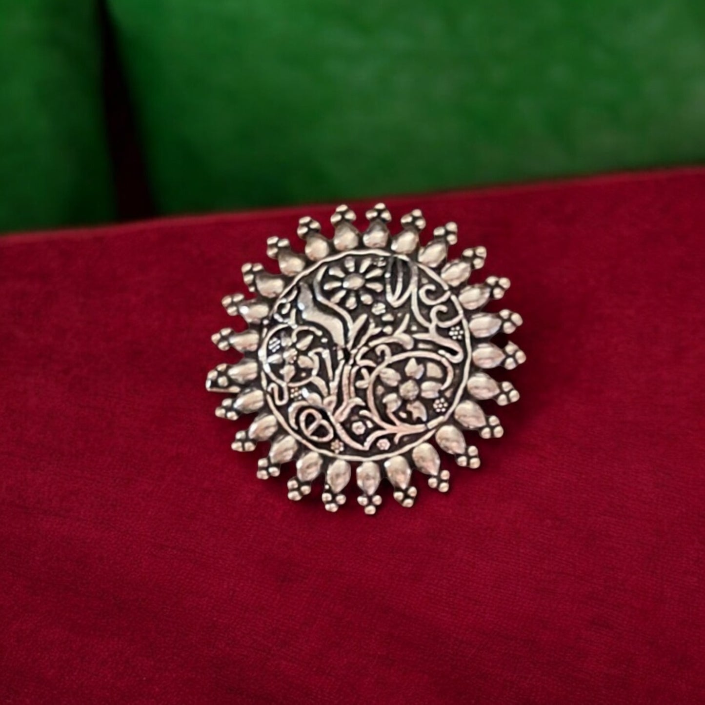 9809-RNO Ring With Oxidised Plating-Design 1