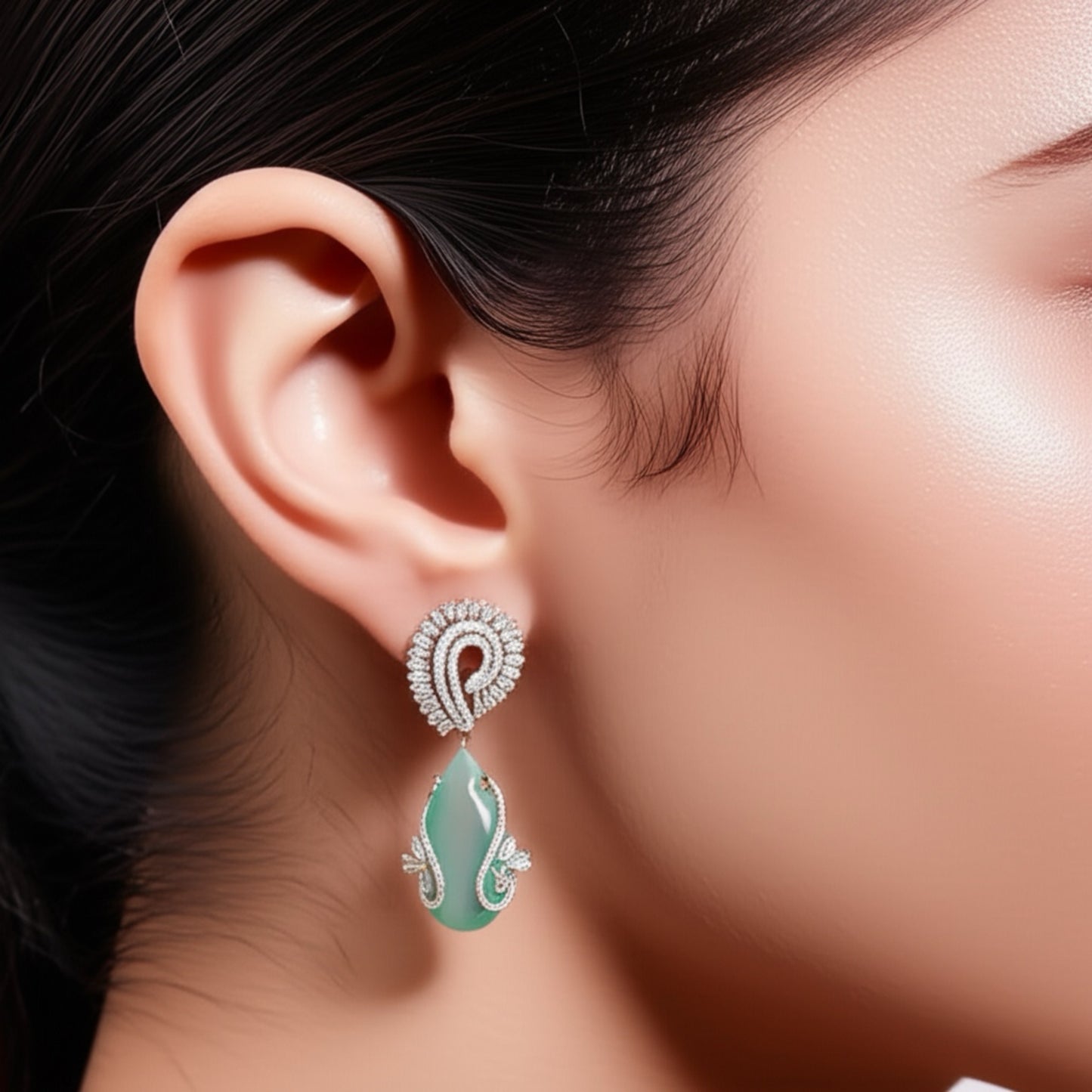 97509-ER Earring With Gold/Rhodium Plating