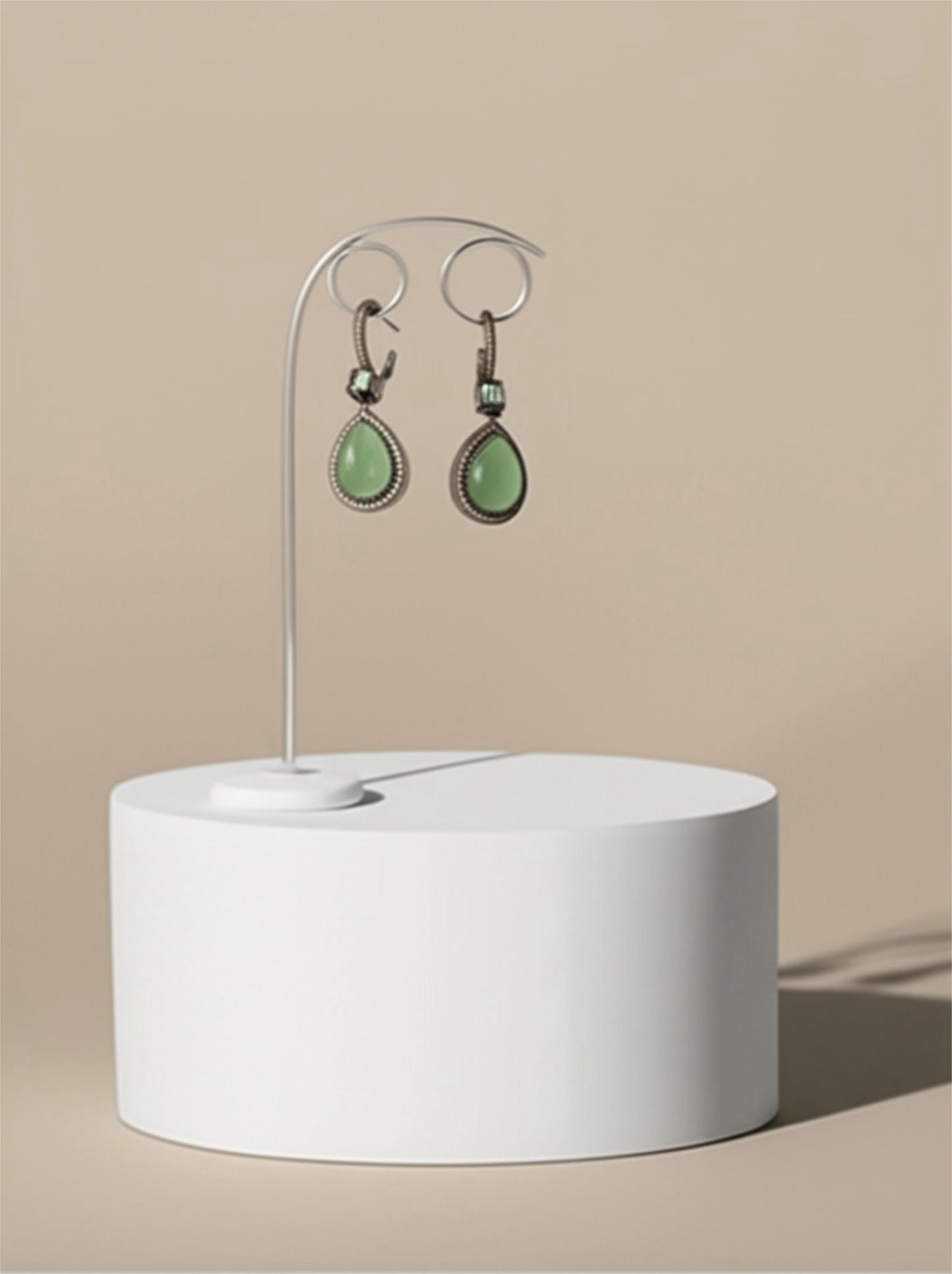 35250 Pretty Precious Fashion Oxidised Silver Stylish Party Wear Earrings for Women and Girls-Green