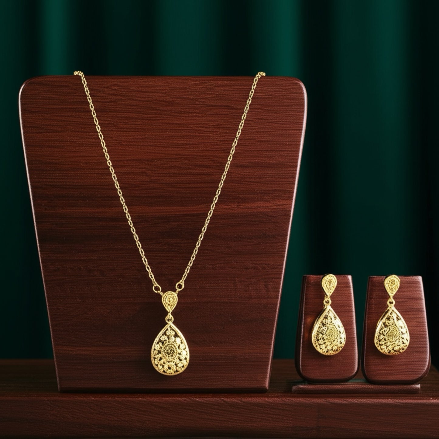 PS-420 Western Pendant Set Gold Plated