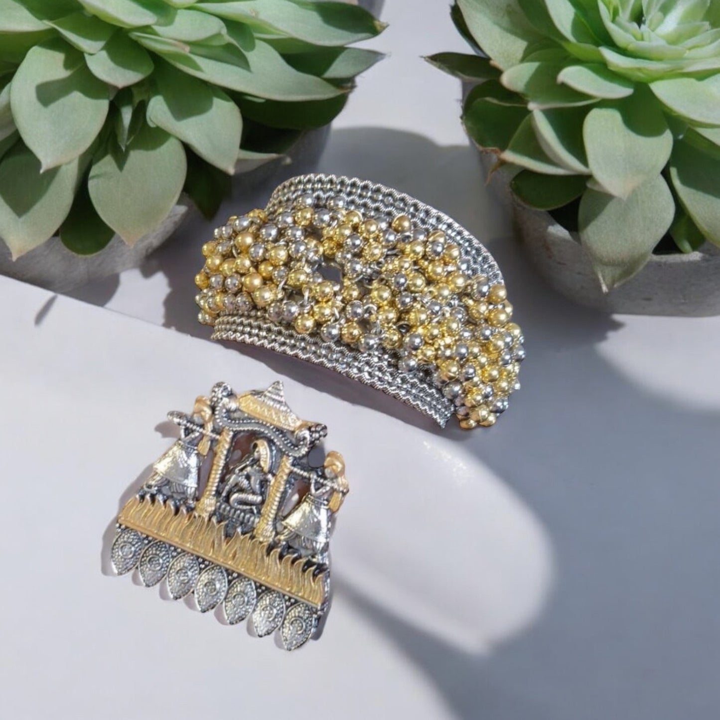 92609-RBRO Bracelet With Ring Oxidised Plating