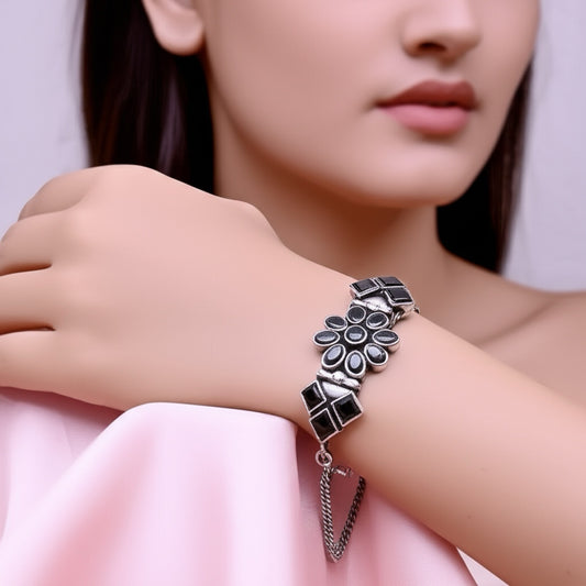 92509-NSO Classic Bracelet With Oxidised Plating-Black