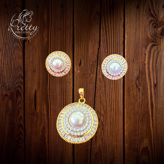 427038 Cz Moti Pendant Set