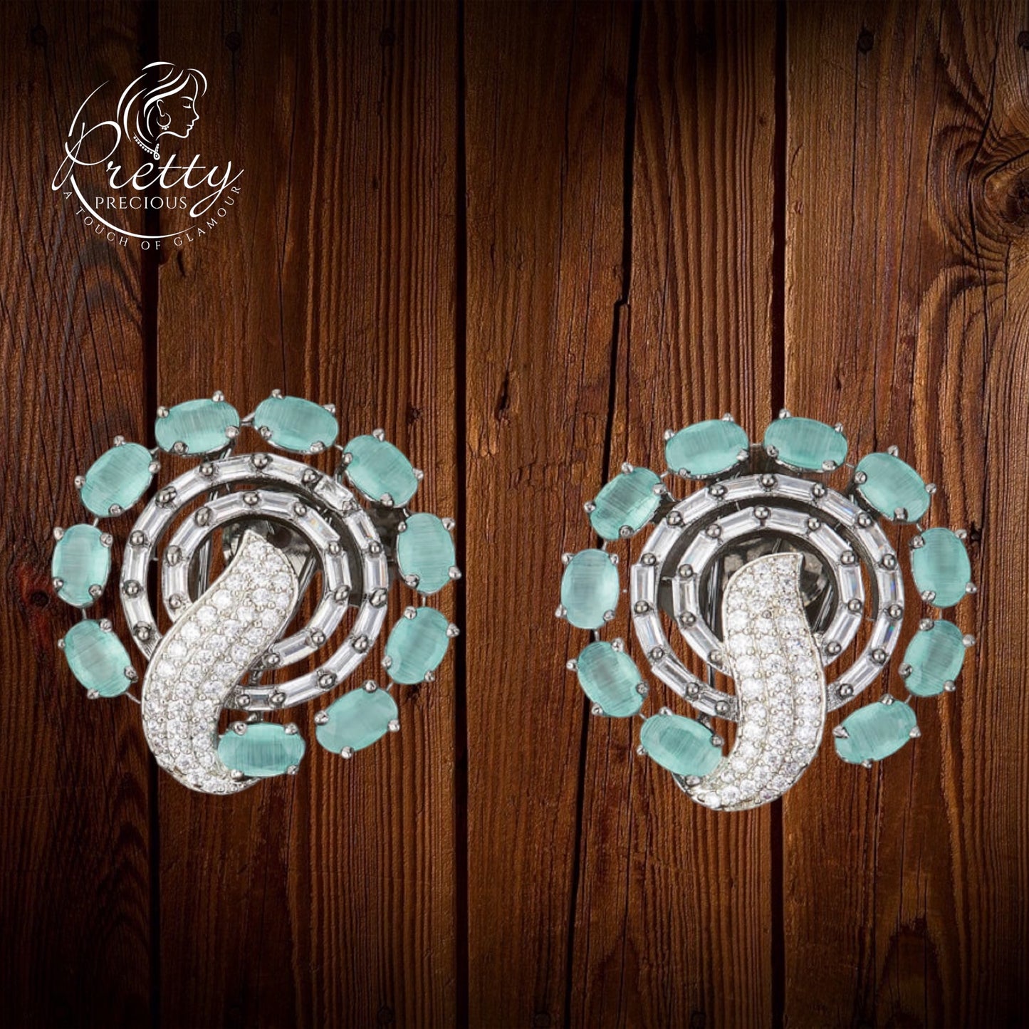 422997 Cubic Zirconia Classic Tops With Black Plating