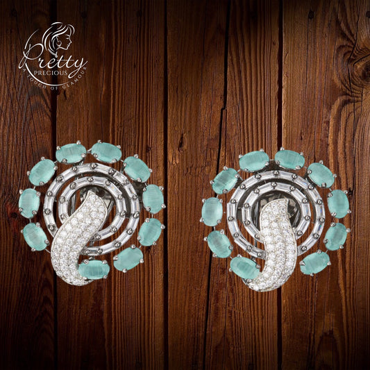 422997 Cubic Zirconia Classic Tops With Black Plating