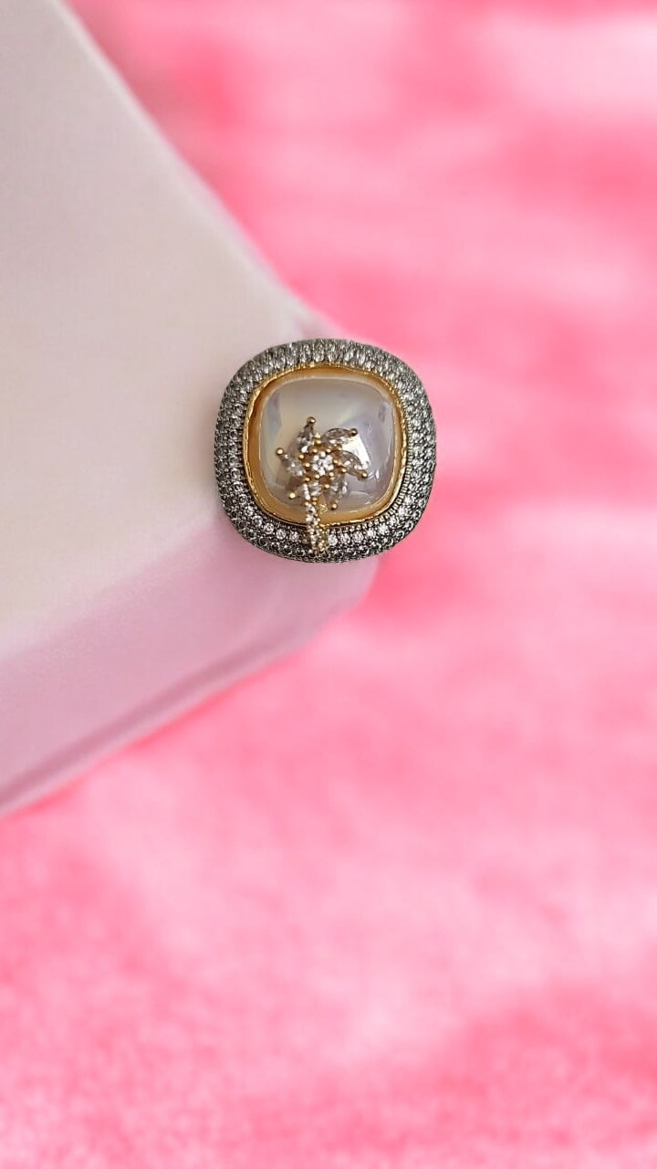 91859 RN Cz Adjustable Ring Moti