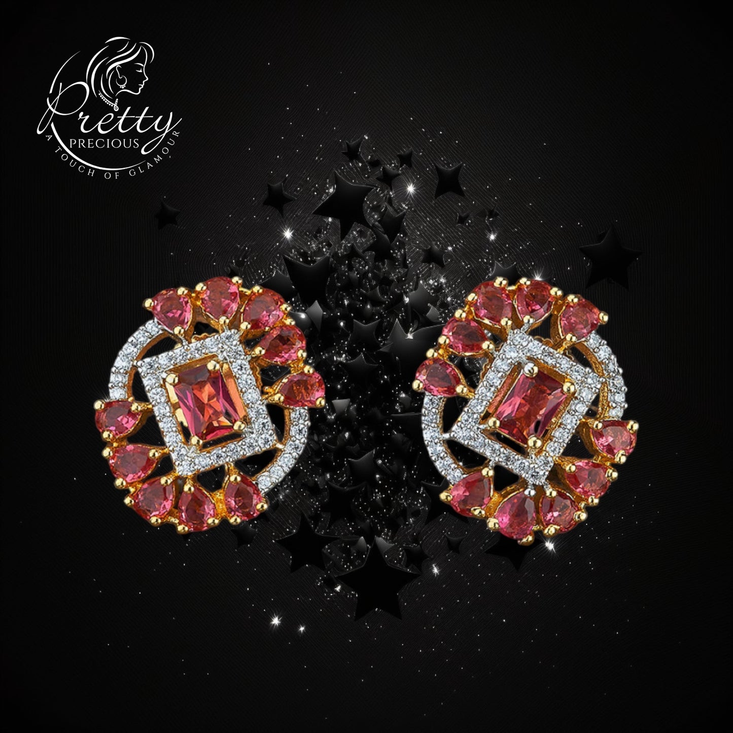 420642 Cz Tops With 2 Tone Plating