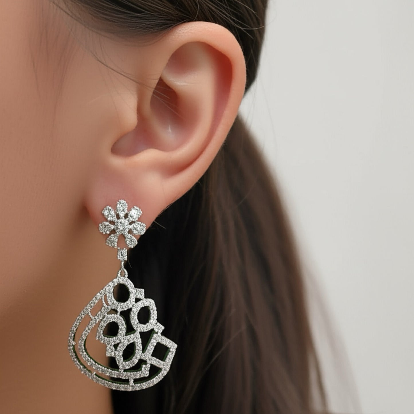 436317 Earring With Gold/Rhodium Plating