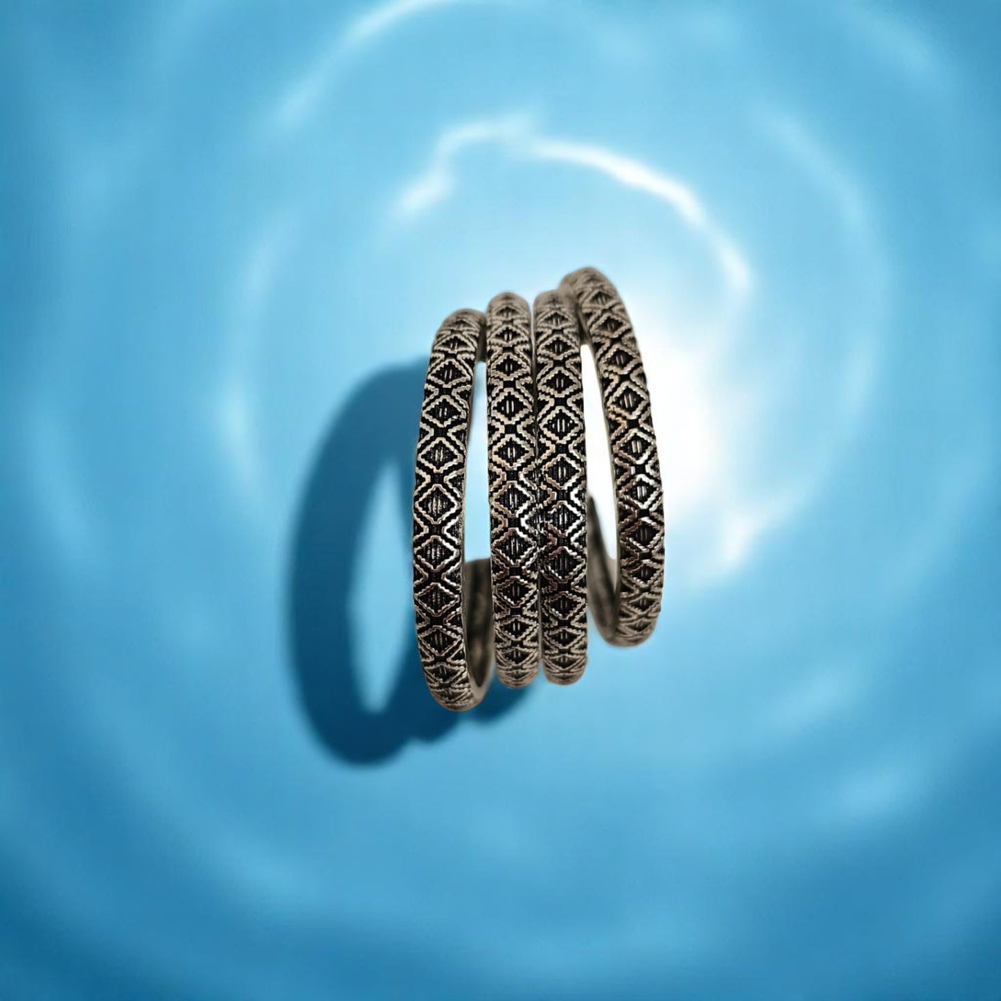 808242 Classic Bangles With Oxidised Plating-Size 2.4