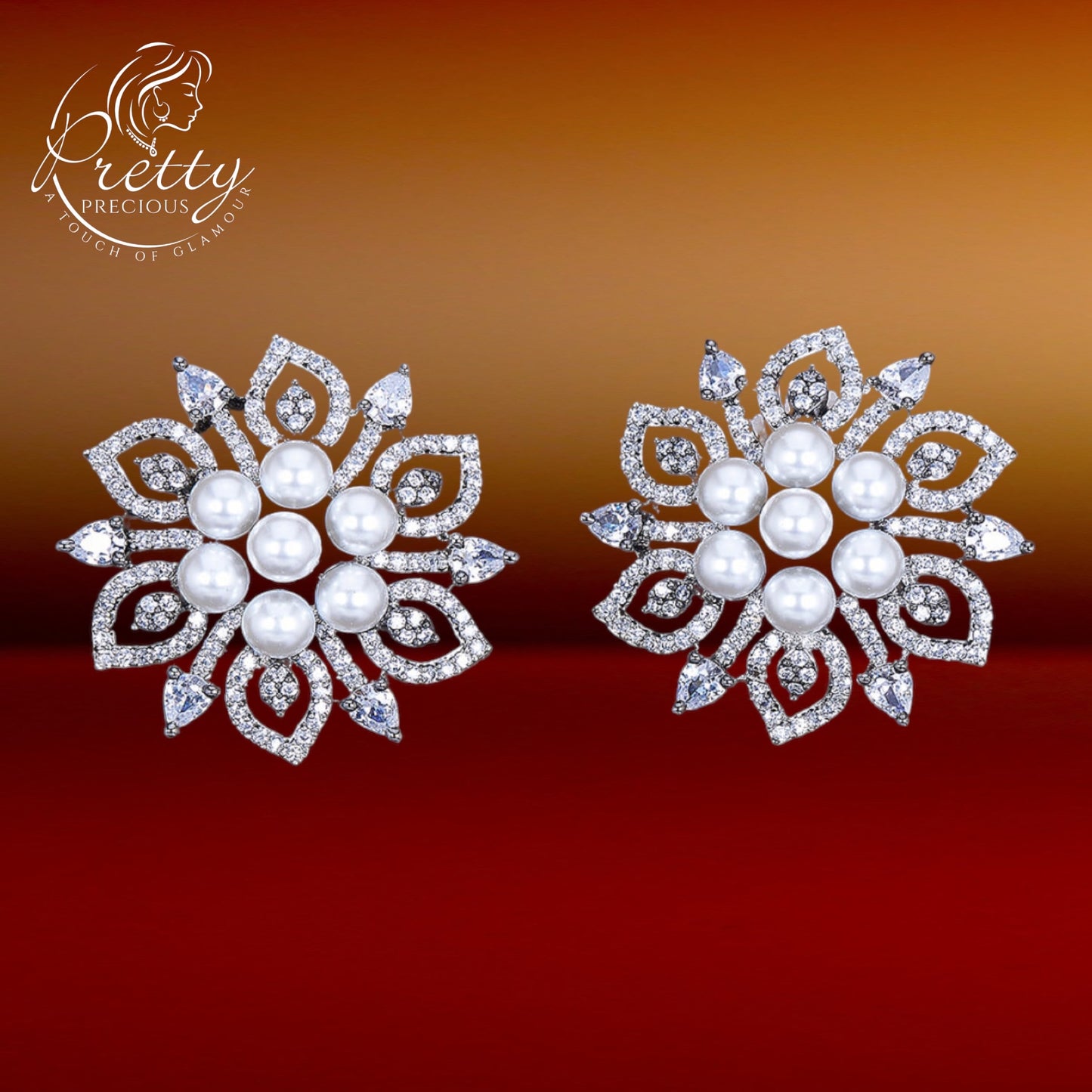 425019 Cubic Zirconia Moti Tops With Black Plating