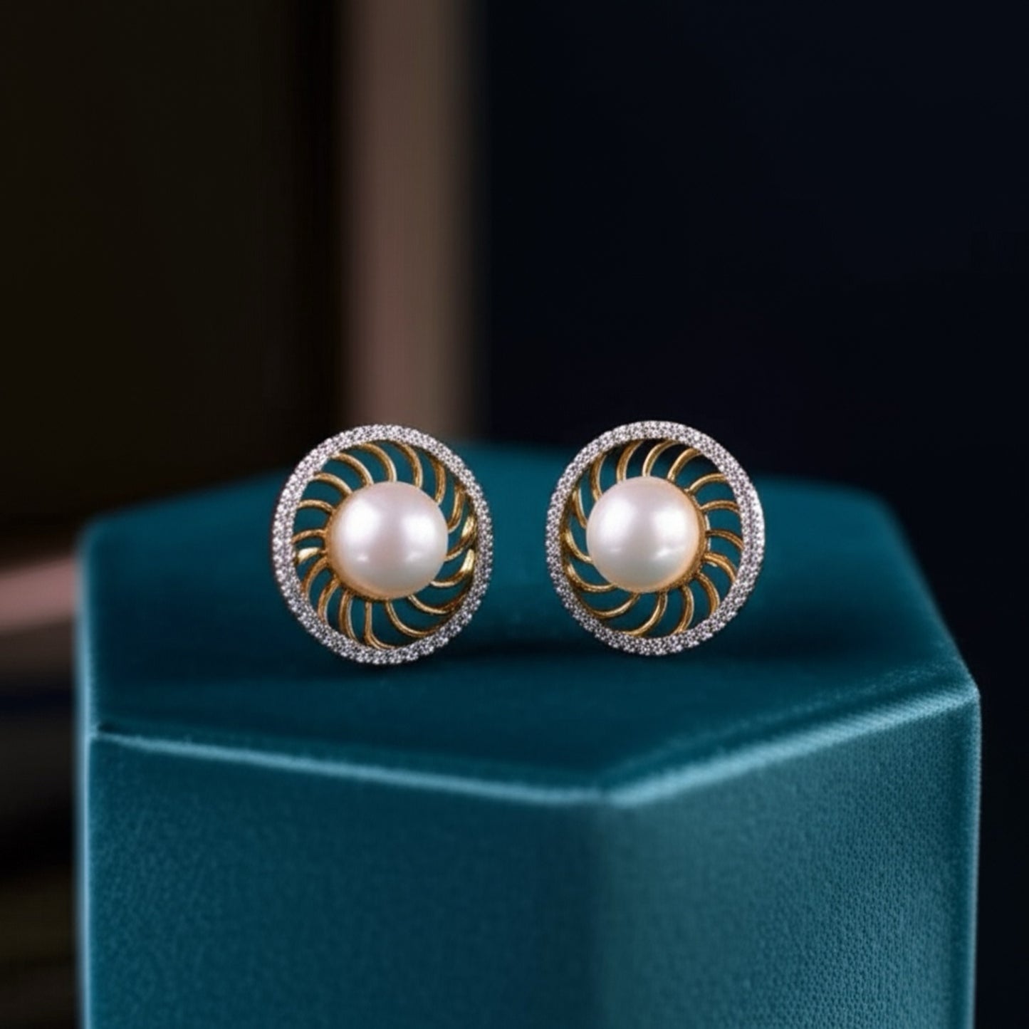 431740 Cz Classic Tops With 2 Tone Rhodium Plating