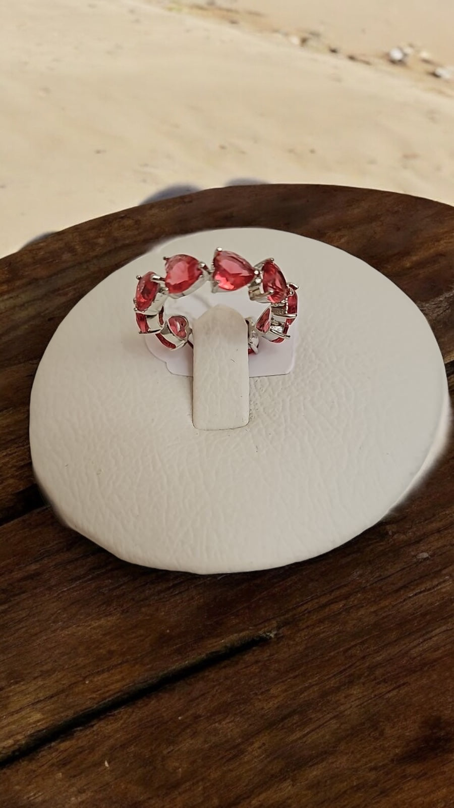 92109-RN Cz Adjustable Ring Ruby