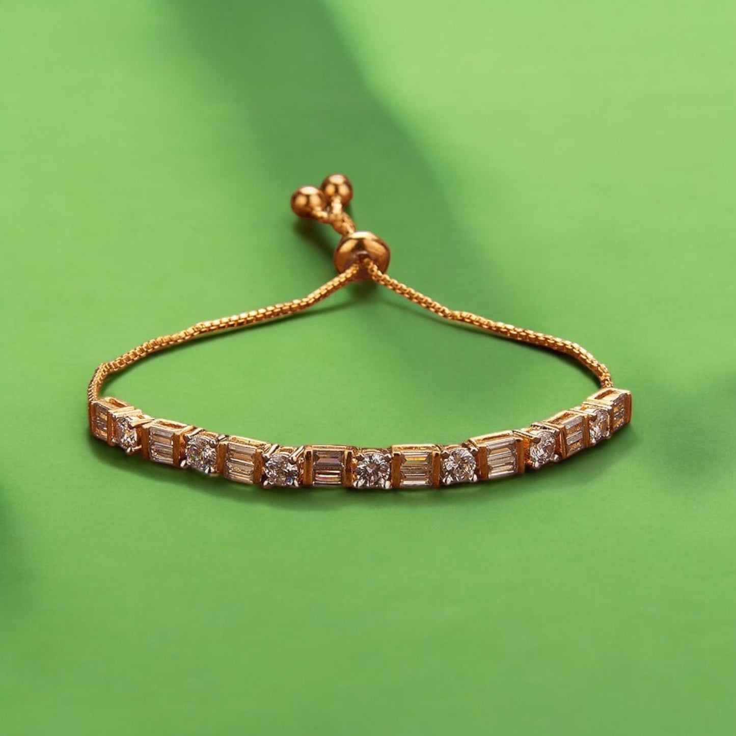 431773 Adjustable Bracelet With Gold Plating-White