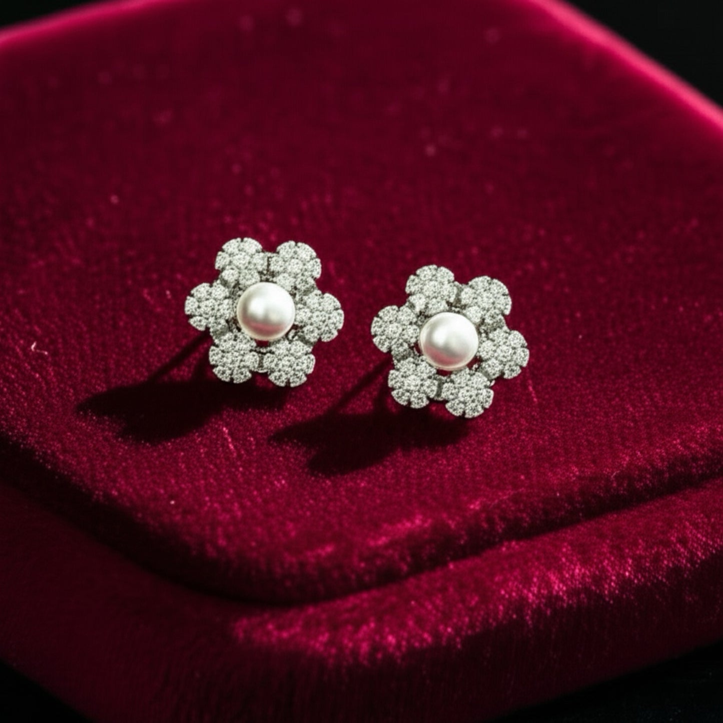 91609-ER CZ Earring With Gold/Rhodium Plating