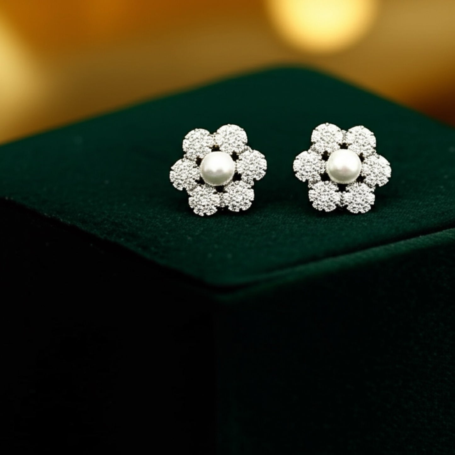 91609-ER CZ Earring With Gold/Rhodium Plating