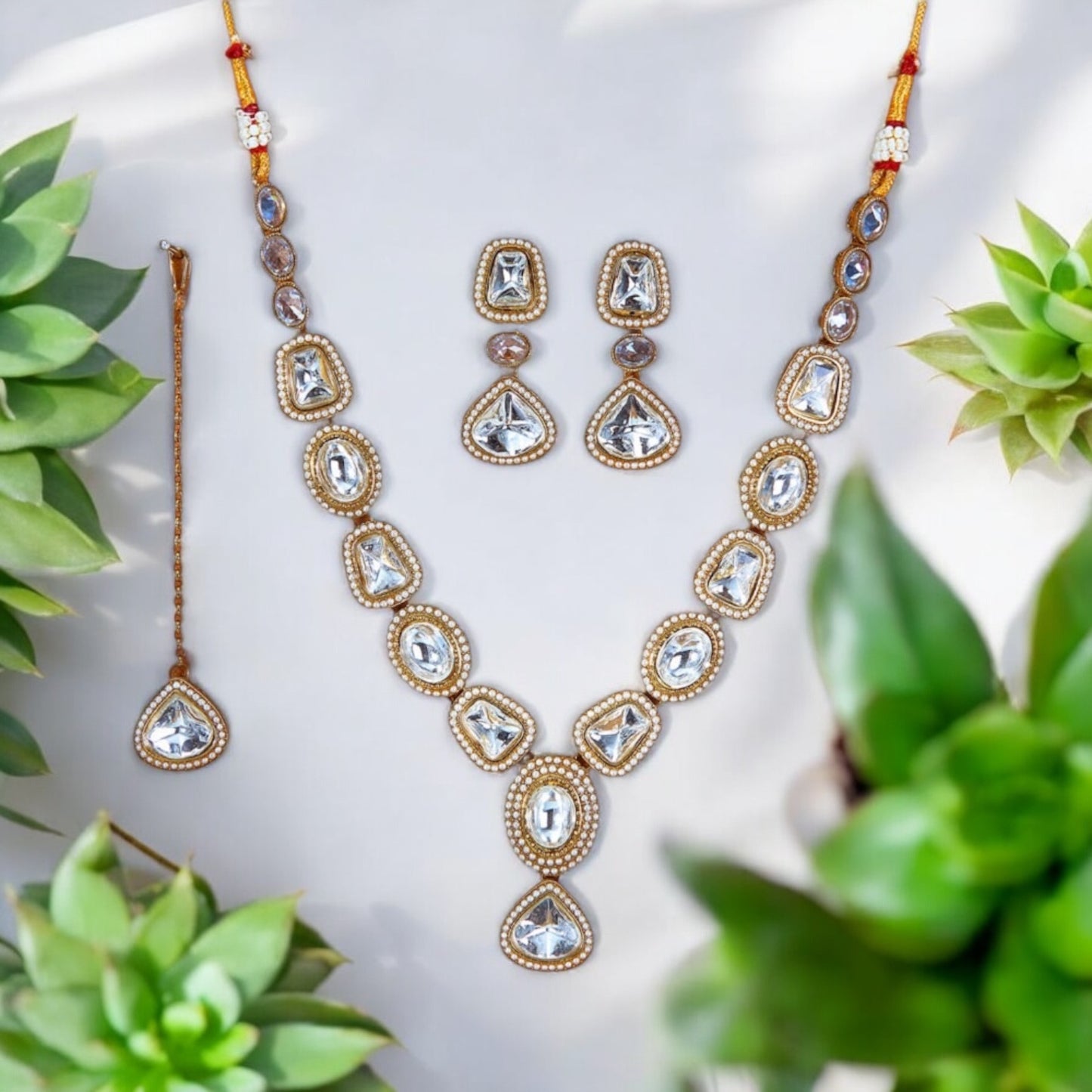 222814 Necklace Set-Indowestern