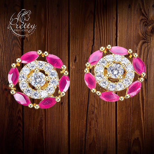 423572 Cubic Zirconia Delicate Tops With Gold Plating