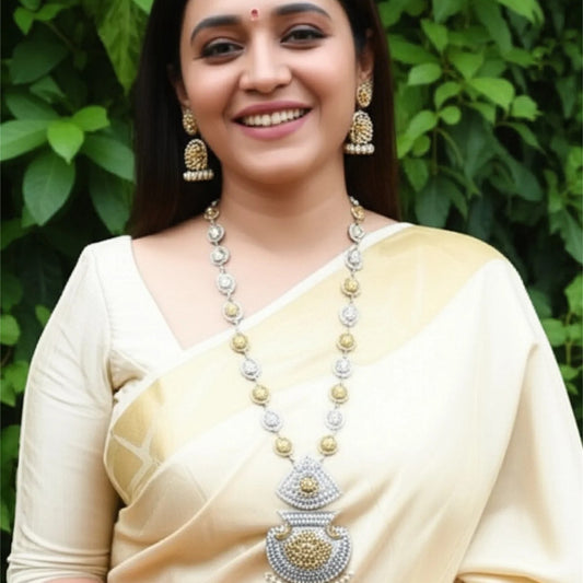 5720923633 Trendy Necklace With Oxidised Plating