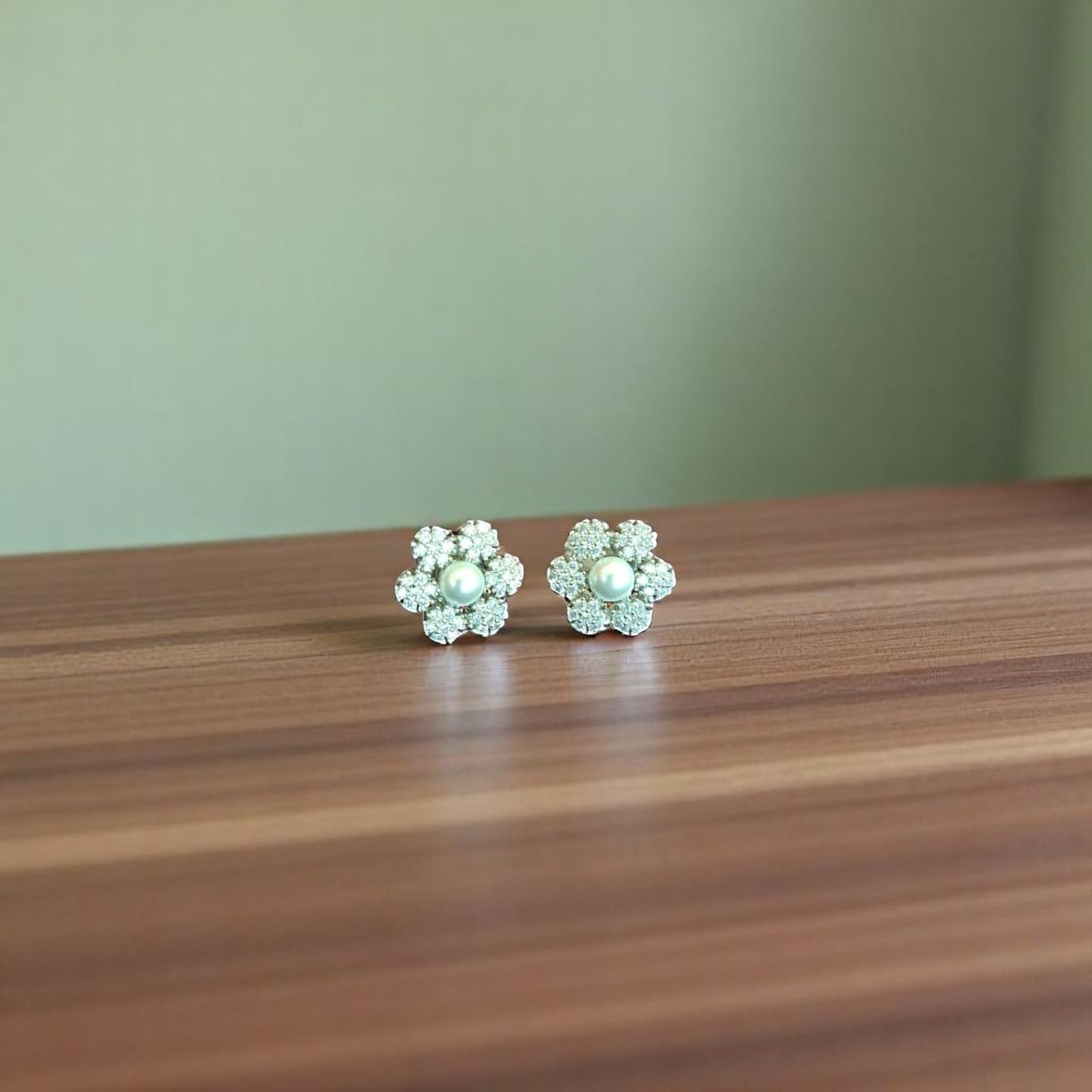 91609-ER CZ Earring With Gold/Rhodium Plating