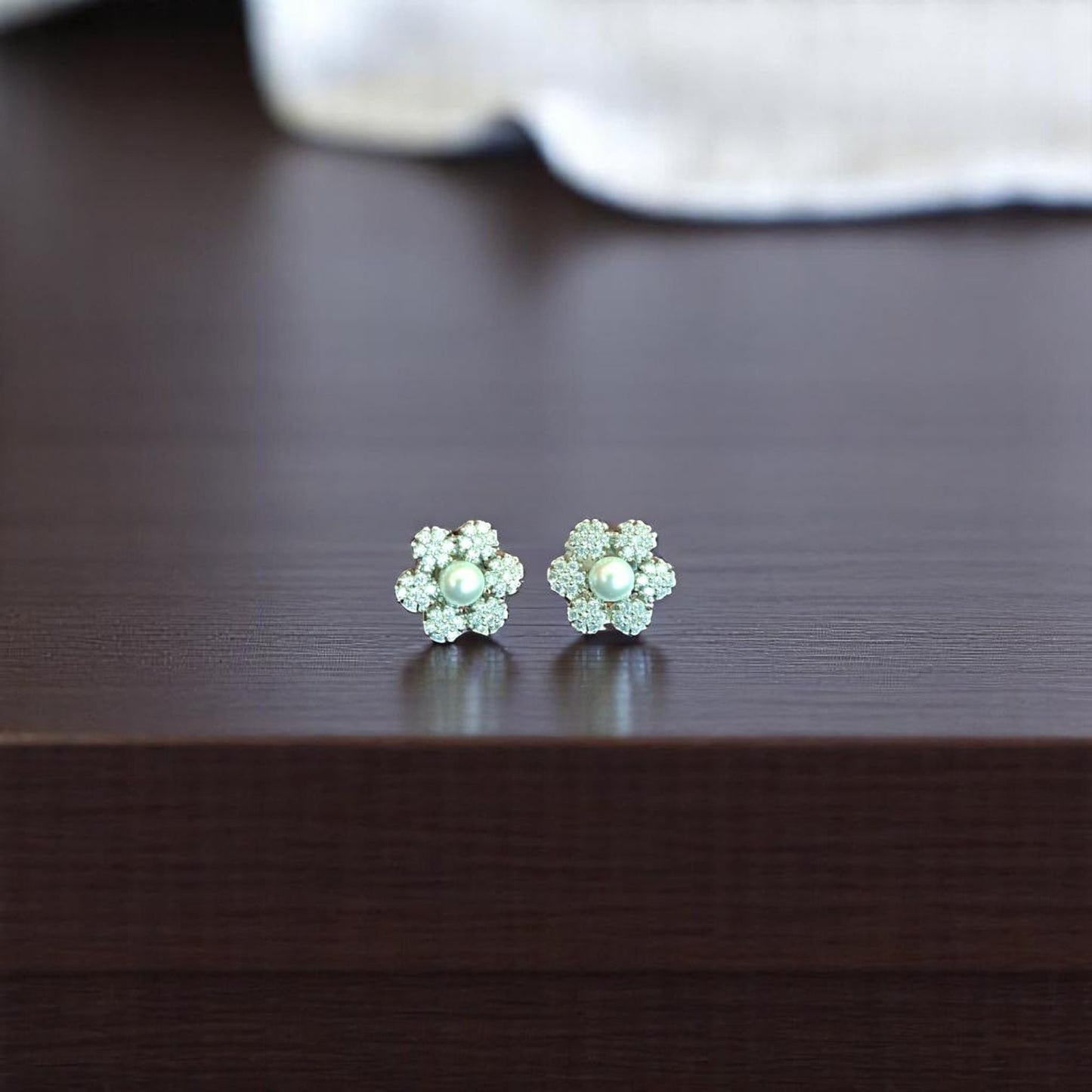 91609-ER CZ Earring With Gold/Rhodium Plating