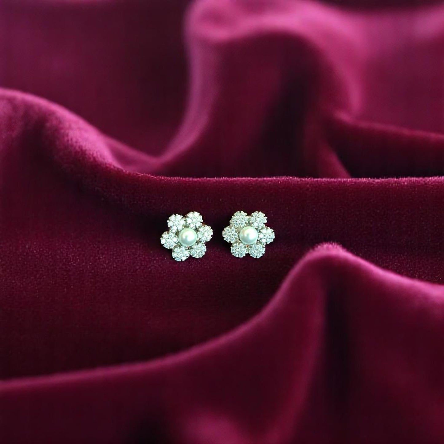 91609-ER CZ Earring With Gold/Rhodium Plating