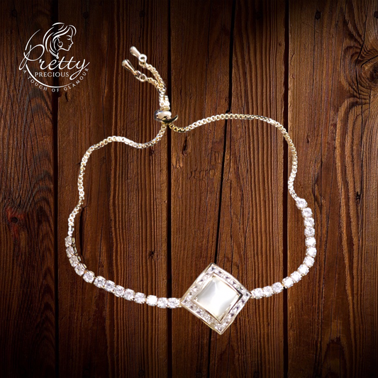 92109BR Cubic Zirconia Adjustable Bracelet