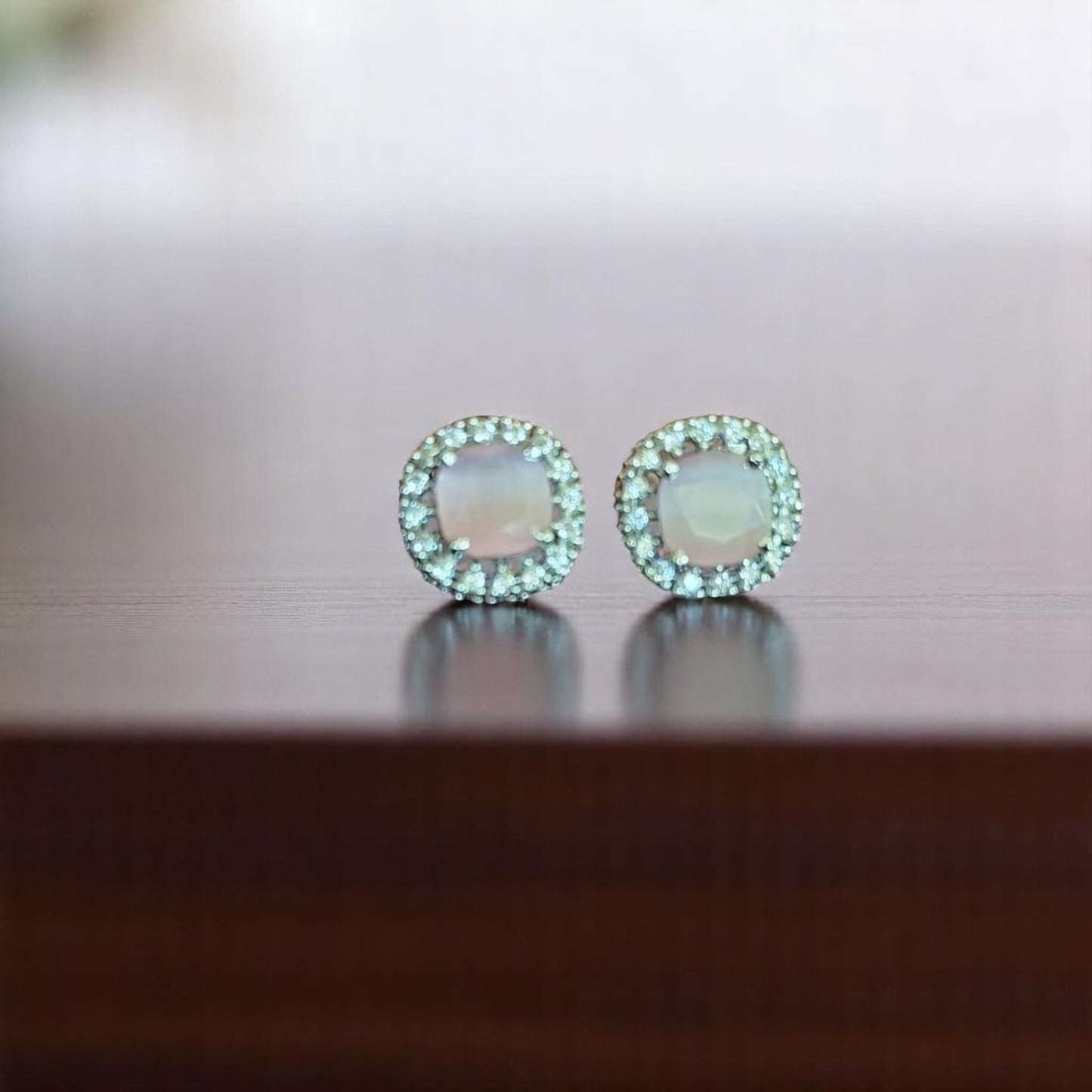 92209-ER CZ Earring With Gold/Rhodium Plating