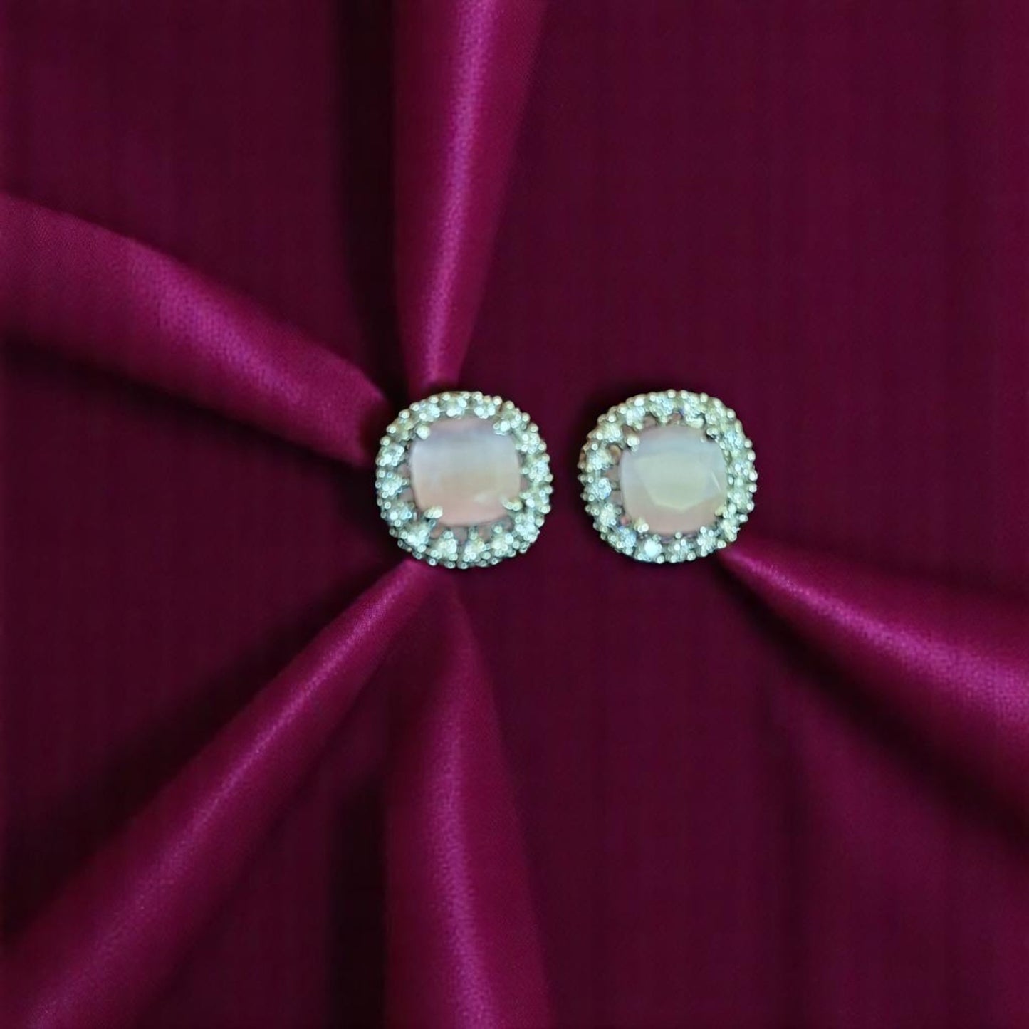 92209-ER CZ Earring With Gold/Rhodium Plating