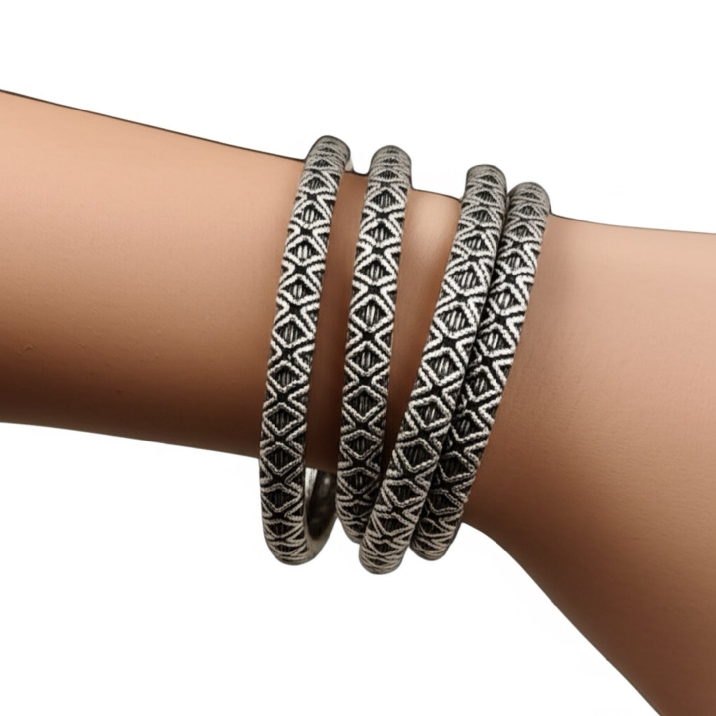 808242 Classic Bangles With Oxidised Plating-Size 2.4