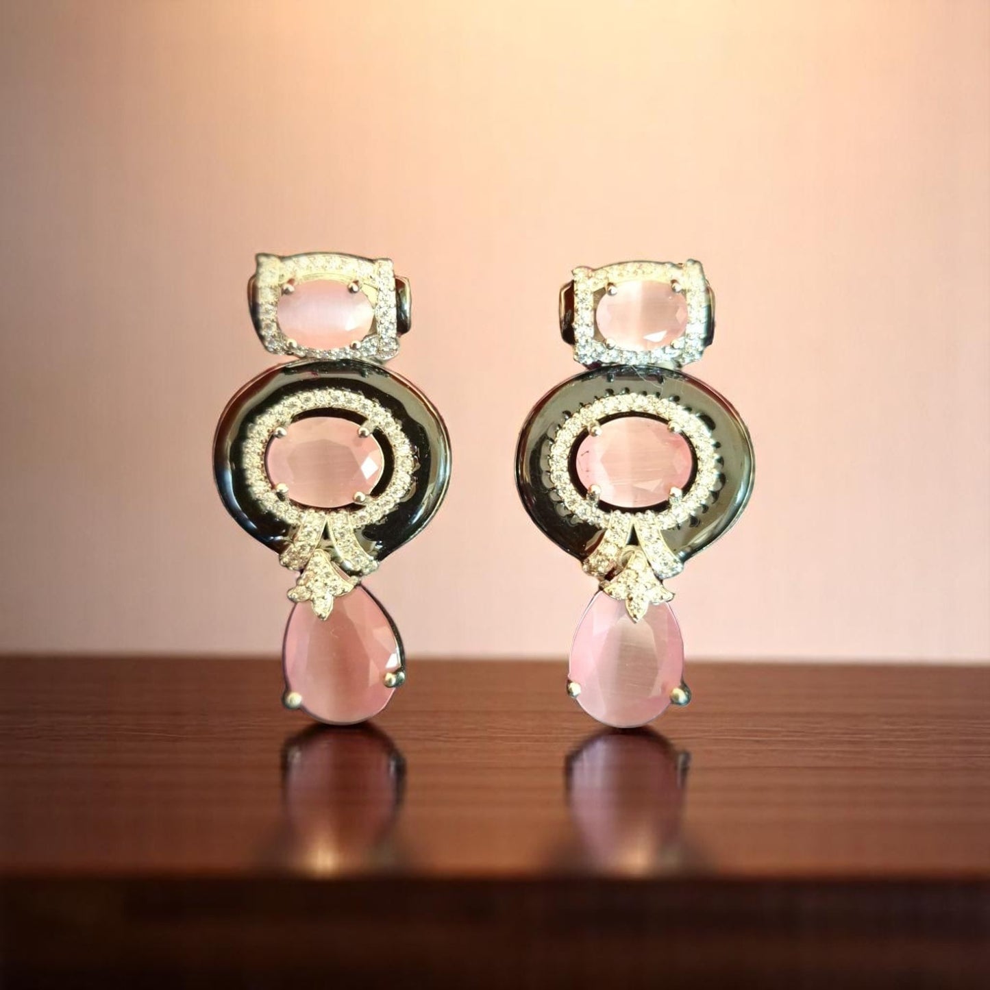 93459-ER  Earring With Gold/Rhodium Plating