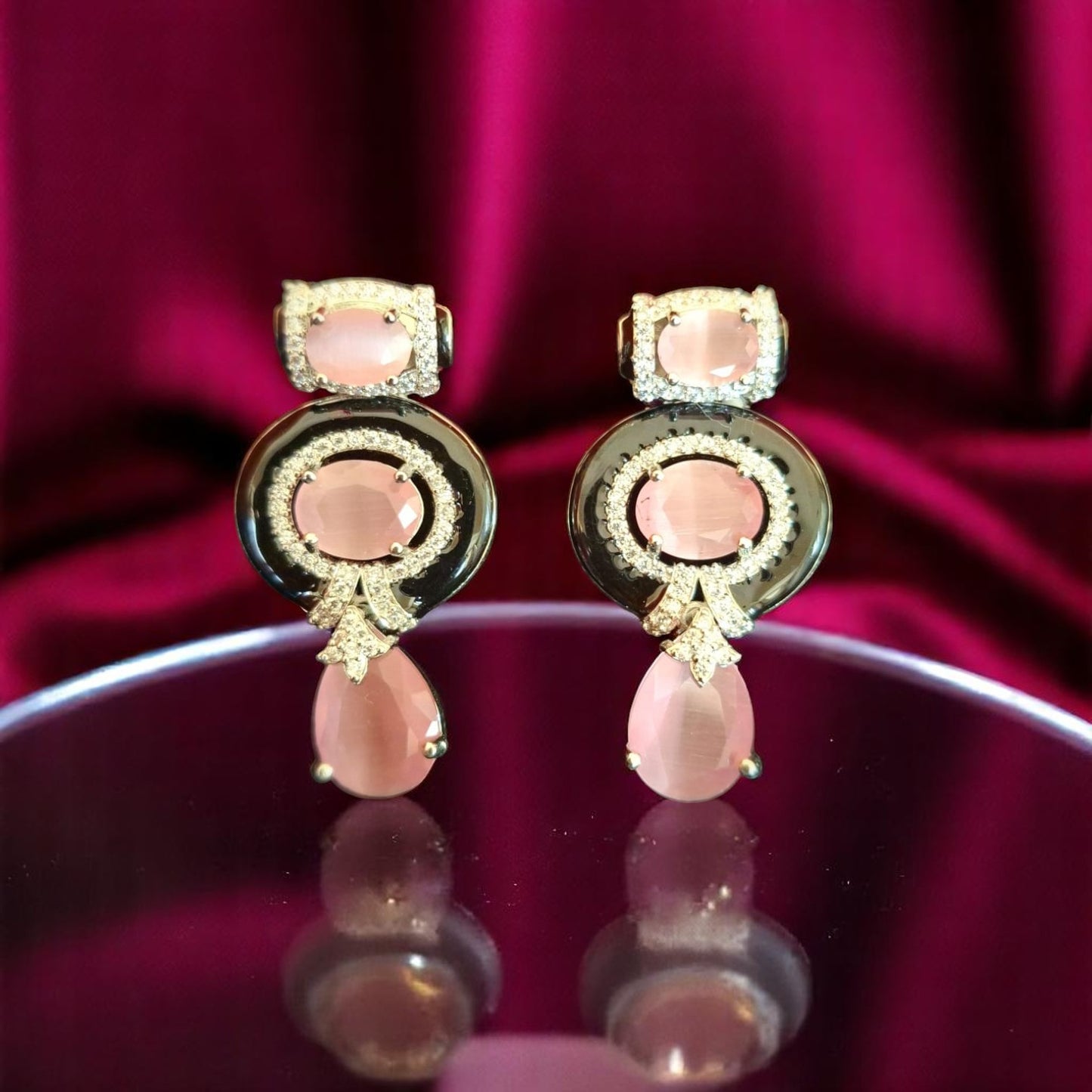 93459-ER  Earring With Gold/Rhodium Plating