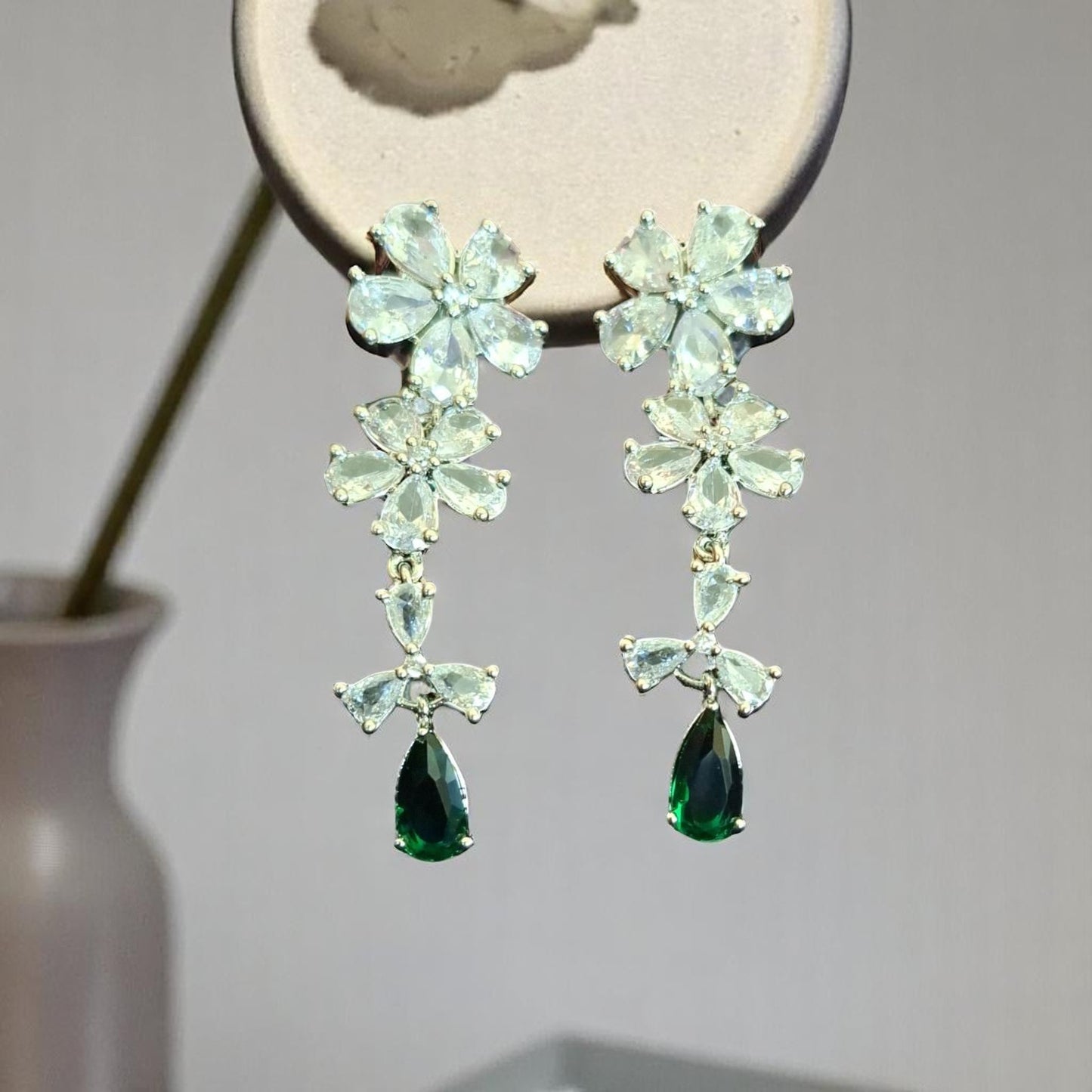 93709-ER Earring With Gold/Rhodium Plating