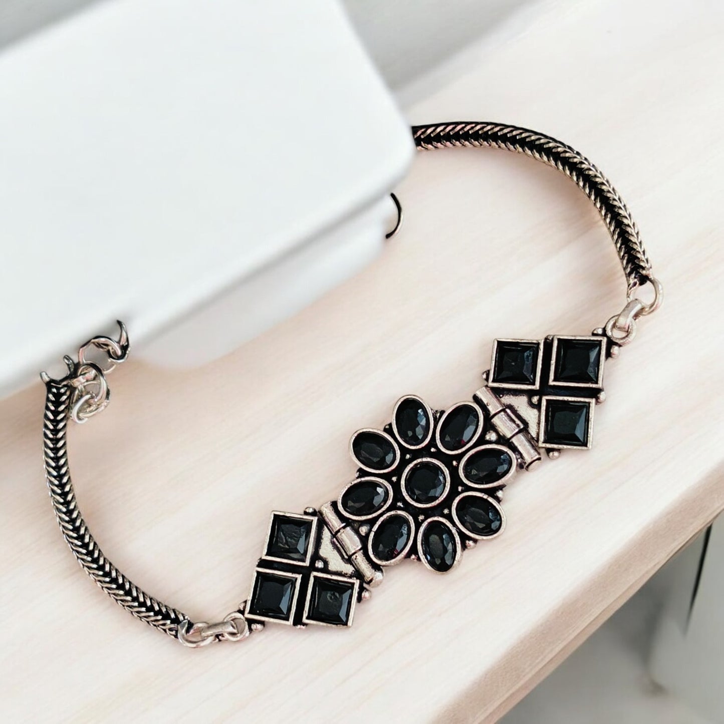 92509-NSO Classic Bracelet With Oxidised Plating-Black