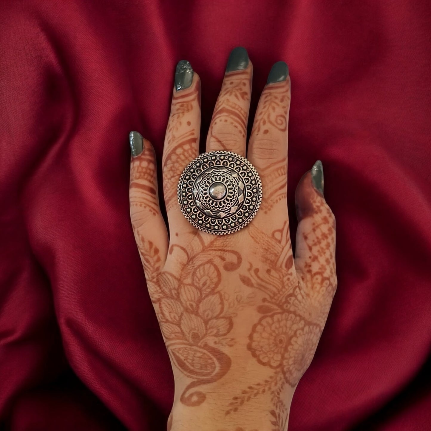 9809-RNO Ring With Oxidised Plating-Design 3