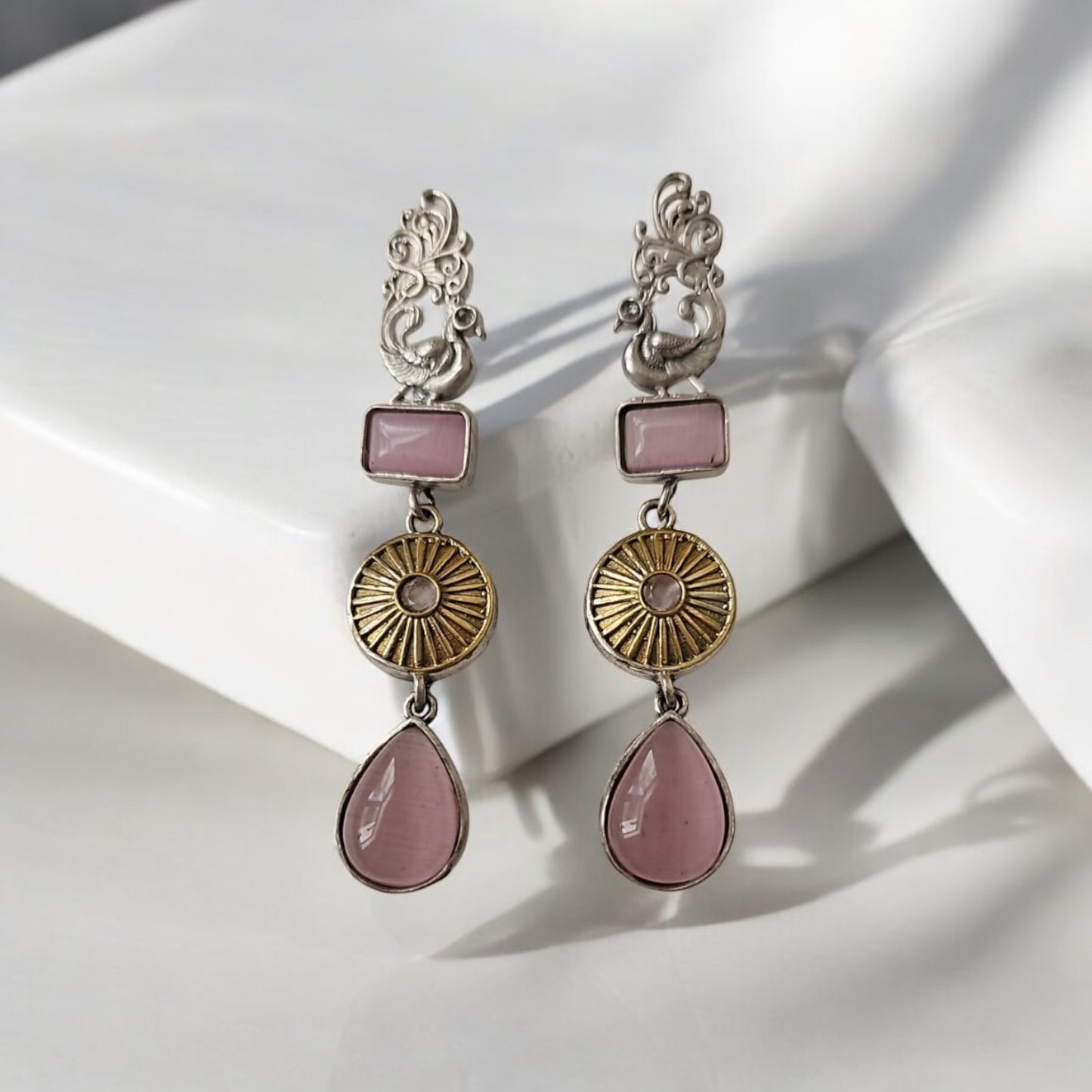 808921 Pretty Precious Fashion Oxidised Silver Stylish Party Wear Earrings for Women and Girls