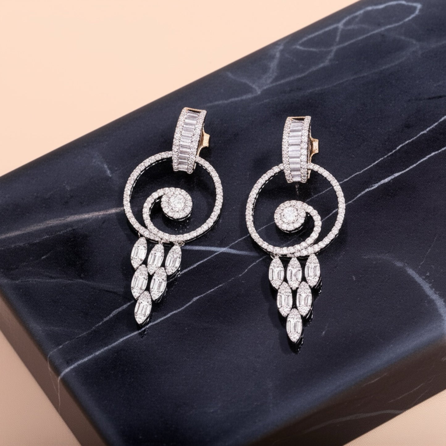 435020 Earring With Rhodium Plating-Silver