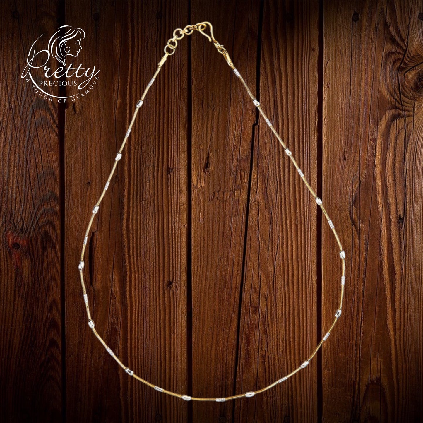 417986 Cz Delicate Chain With 2 Tone Plating