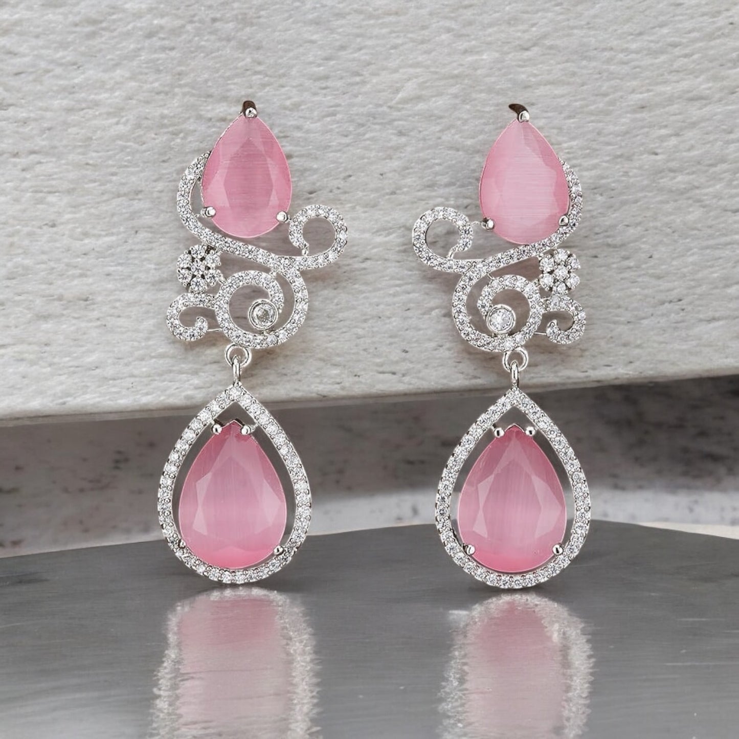 422643-P Earring With Gold/Rhodium Plating
