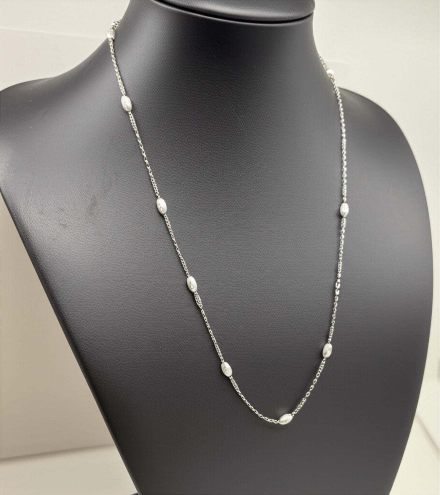 429862 American Diamond Delicate Chain With Rhodium Plating-Silver