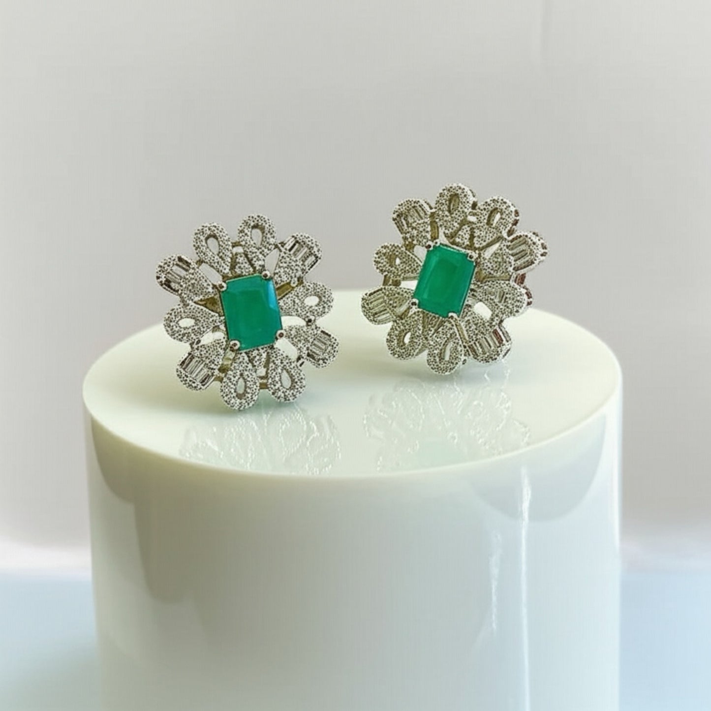 93659-ER Earring With Gold/Rhodium Plating