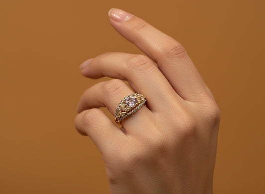 1033 CZ Finger Ring- White