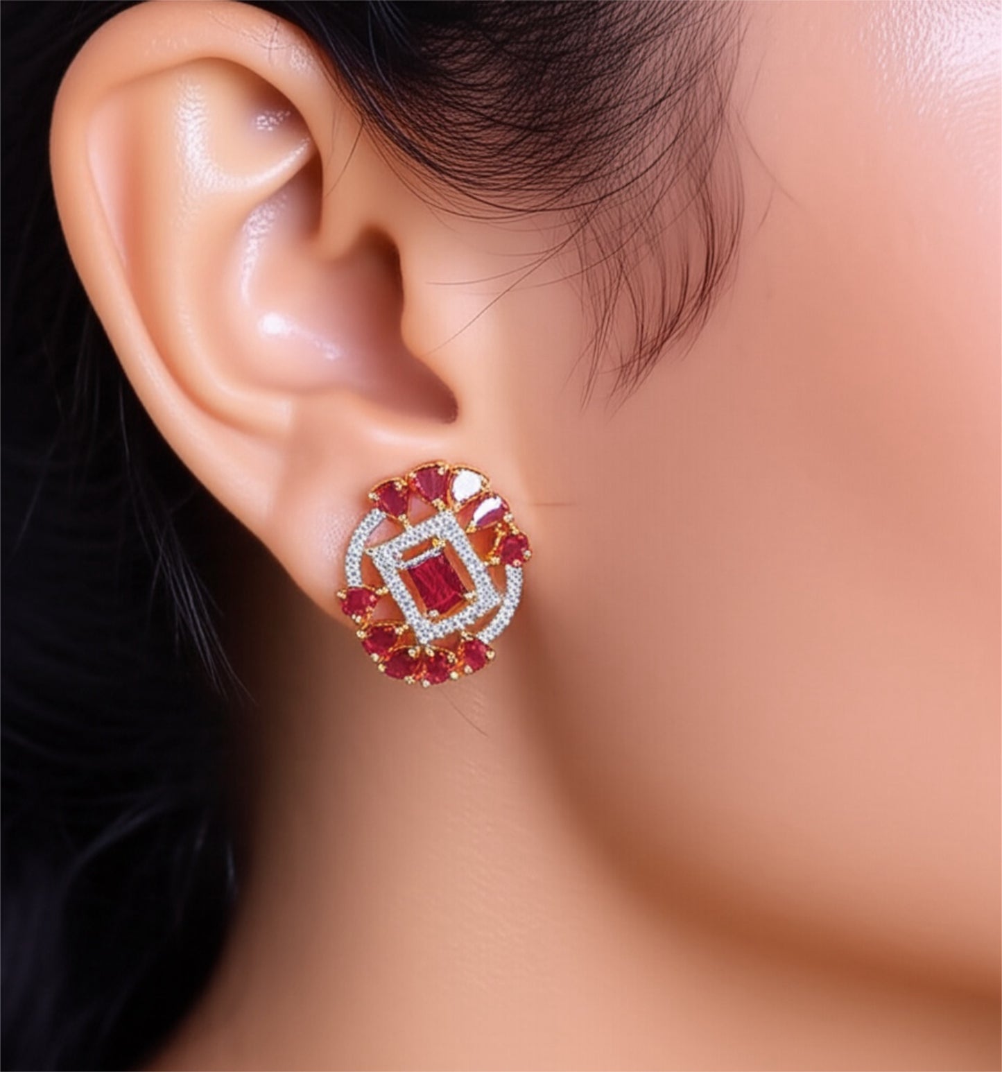 420642 Cz Tops With 2 Tone Plating